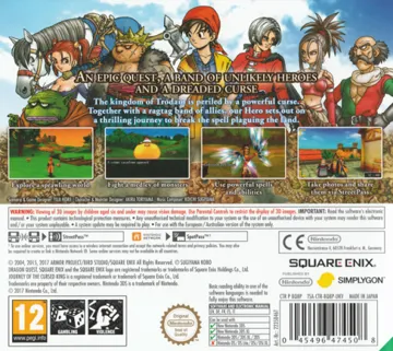 Dragon Quest VIII - Journey of the Cursed King (Europe)(En,Fr,It,Sp,Gr) box cover back